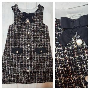 🖤 Rachel Zoe Formal Tweed Girls Button Front Dress | Size 4T